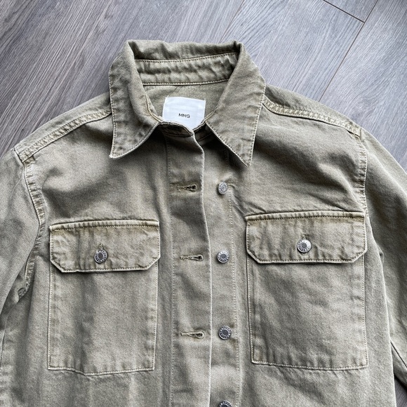 Khaki jean shacket - Picture 5 of 6